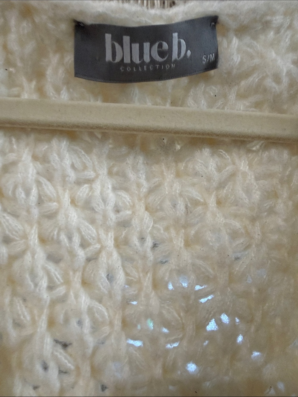 Blue B. Cream Chunky Bobble Tie-Front Cardigan - Picture 2 of 5